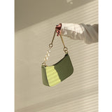 NAMCOVERSE 2025 Internet celebrities ins new armpit bag gentle chain beaded shoulder bag women's fashion fashion brand crocodile baguette bag