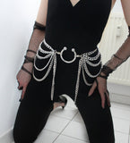 LH4708 2025 new product waist chain multi-layer metal chain combination waist chain exquisite fashion waist chain belt body chain