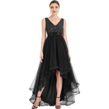 2025 popular new chiffon dress  New 2025 dinner V-neck A-word sleeveless irregular dress