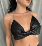 L4788Y 2025 New new sexy halter bra metal sequined small vest Spice girl neck top sling