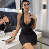 NAMCOVERSE2025 New women's clothing popular summer new deep V-neck sleeveless vest bag dress solid color high-end sexy