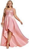 2025 Popular trade evening dress popular autumn and winter new V-neck A-shaped party dress front short and rear long dress