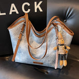 NAMCOVERSE 2025 Korean version of casual commuting large-capacity bag women's popular new fashionable versatile shoulder bag student class tote bag
