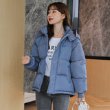 Spot quality 2025 winter Ruili fresh and sweet women's clothing long-sleeved hooded straight cotton-padded clothes agent to join