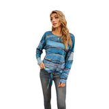 NAMCOVERSE New 2025 new  women's clothing  women's top printed lace-up long-sleeved crew neck sweater women