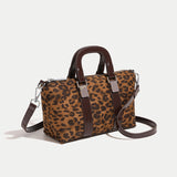 2025 Crossbody bag Korean version retro leopard print bag women's autumn and winter high-end fashion temperament handbag new versatile women's bag