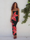 style women's clothing popular summer new printed sexy suspender dress children's vacation wind beach dress