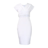2025 D290 with belt African large size women's clothing new fashion and thin V-neck temperament commuting Popular trade 2025 dress