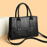 2025 Bag autumn women's popular fashion splicing high-end handbag large-capacity simple Popular-style three-piece bag