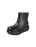 namcoverse Round Head Comfortable Wedge Boots