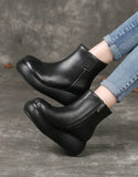 namcoverse Round Head Comfortable Wedge Boots