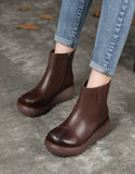 namcoverse Round Head Comfortable Wedge Boots