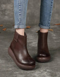 namcoverse Round Head Comfortable Wedge Boots