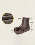 namcoverse Round Head Comfortable Wedge Boots