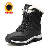 namcoverse Women's Winter High Boot With Fur Snow Boot Warm Puffy Boots For Women Water Proof White Platform Boot Shoes 41 Mid Calf Boots