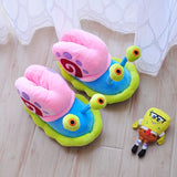 namcoverse Winter Cartoon Slippers Women Funny Cute Snail Home Plush Shoes Indoor Cozy Flat Slides Furry Warm Cotton Slipper Girl Flip Flop