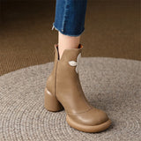 namcoverse New Autumn Winter Short Fashion Boots Women Shoes Round Toe Boots Casual Chunky Platform Boots For Women Mixed Color Ankle Boots