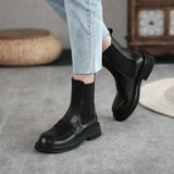 namcoverse namcoverse  Autumn Winter New Chelsea Boots High Quality Casual Round Toe Women's Boots Slip-On Heel Ankle Boots Handmade Women Shoes