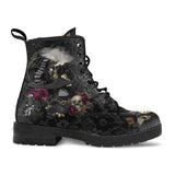 namcoverse Skull Flower Print High-Top Boots Women Boot Autumn Winter Fashion Women Tooling Ankle Boots Women Boots Women Botas Mujer