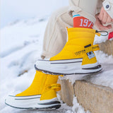 namcoverse  Winter Boots Women Multi-Color Snow Boots Thickened Warm And Anti-Skid Couple's Boots Plush Waterproof Casual Winter Shoes