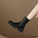 namcoverse  New Autumn Winter Chimney Boots Chelsea Boots Women Shoes Round Toe Boots Casual Chunky Platform Boots For Women Botines