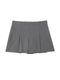 namcoverse Women Pleated Shorts Skirts Vintage High Waist Wide Pleats Design Slim Sexy Mini Skirt Female Fashion  Skort Mujer