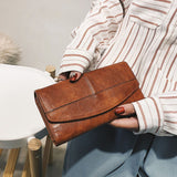 namcoverse - Vintage Trifold Wallet Women Long PU Leather Wallet Female Clutch Purse Hasp Female Phone Bag Girl Card Bags Ladies High Quality