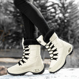 namcoverse Snow Boots Women Winter Plus Velvet Woman Shoes Warm Boots Upset To Keep Warm Thick Cotton Furry Red Women Boots Botas De Mujer