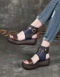 namcoverse Leather Platform Sandals Boots