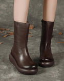 namcoverse Winter Autumn Mid Calf Wedge Boots