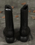 namcoverse Winter Autumn Mid Calf Wedge Boots