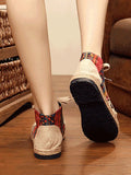 namcoverse Women Spliced Linen Embroidery Shoes