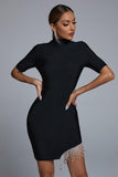 namcoverse Zaful Rhinestone Mini Bandage Dress