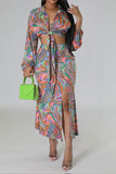 namcoverse Tribal Print On-trend Lace-Up Dress Suit