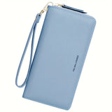 Stylish Womens RFID Blocking Zip Wallet - Large Capacity Long Purse with Detachable Wristlet & Secure Card Holder