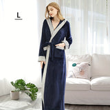 1pc Autumn And Winter Bathrobe, Soft And Skin-friendly Hooded Long Sleeve Bathrobe, Thickened Nightgown With Pocket, Warm Long Robe For Home, Bathroom Supplies