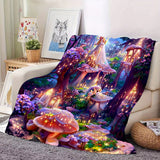 1pc Dream Castle Blanket - Ultra-Soft, Warm, and Vibrant Fairy Forest Print Throw Blanket for Couch, Sofa, Office, Bed, Camping, and Travel - Multi-Purpose, Cozy, and Thoughtful Gift Idea