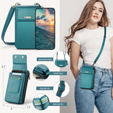 Womens RFID-Blocking Crossbody Phone Bag - Stylish Shoulder Purse with Secure Card Slots & Adjustable Strap