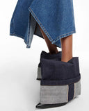 namcoverse Unique Fold Over Ankle Denim Boots