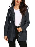 Waterproof Long Hooded Trench Coat for Women - Windproof and Breathable Lined Jacket for Travel and Outdoor Activities - S-XXL Sizes Available