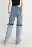 namcoverse Patchwork Belted Design Modern Jeans