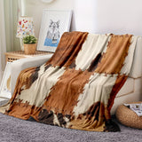 1pc Animal Fur Digital Print Flannel Blanket, Soft And Warm Comfort Throw For Bedroom, Living Room, Office, Travel - Multi-Use Bedspread, Towel Wrap