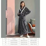 Ultra-Soft Flannel Bathrobe for Men & Women - Cozy, Long, Geometric Pattern with Pockets - Perfect for Home or Hotel Use