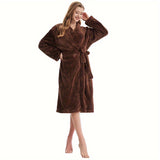 Soft and Warm Bathrobe: Plush Terry Robe for Home Use - Available in One Size (29-47 inches)