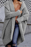 namcoverse Solid Color Batwing Sleeve Classic Cardigan