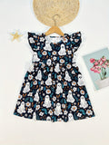 Girls Enchanting Animal Print Frill Sleeve A-line Dress - Lightweight Summer Fun for Holidays & Casual Wear - Perfect Gift Idea