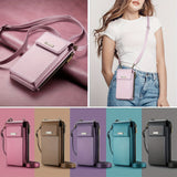 Womens RFID-Blocking Crossbody Phone Bag - Stylish Shoulder Purse with Secure Card Slots & Adjustable Strap