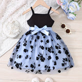 Charming Girls Flower Print Cami Tutu Dress - Lightweight Summer Party Wear with Flouncy Tutu Skirt - Perfect Gift Idea