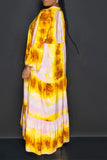 namcoverse Tie Dye Laid Back Tiered Maxi Dress