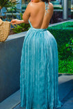 namcoverse Tie Dye Modern Backless Maxi Dress